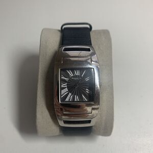 Women’s Kenneth Cole New York Watch Silver Black Leather